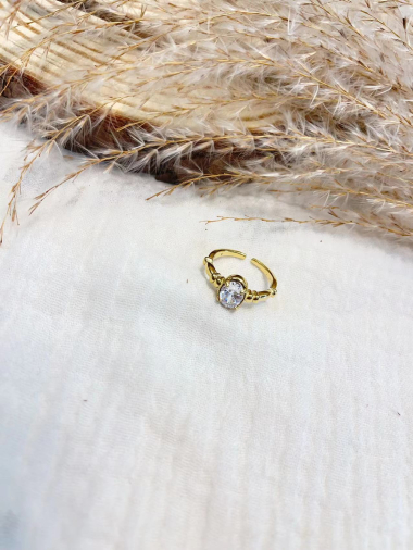 Mayorista Lolilota - anillo ovalado de diamantes de imitación