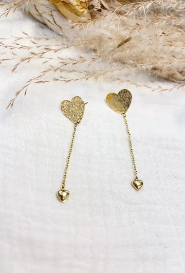 Wholesaler Lolilota - Earring heart pendant
