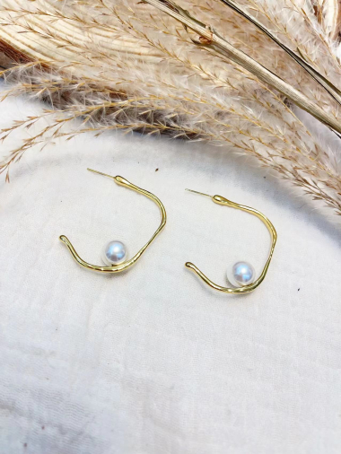 Wholesaler Lolilota - pearly pearl creole earring