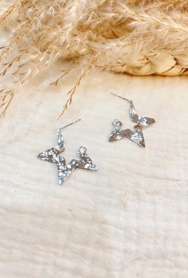 Wholesaler Lolilota - Earring star hammered