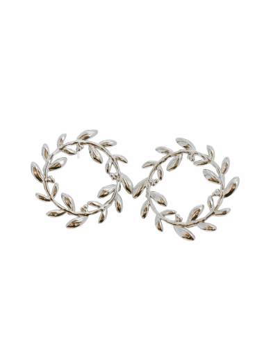 Wholesaler Lolilota - earring leaves in stainless steel