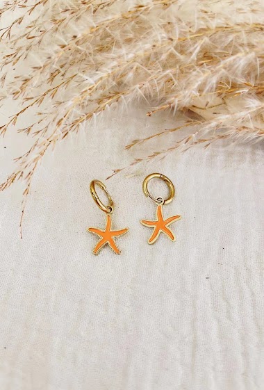 Wholesaler Lolilota - Earring mini hoop starfish
