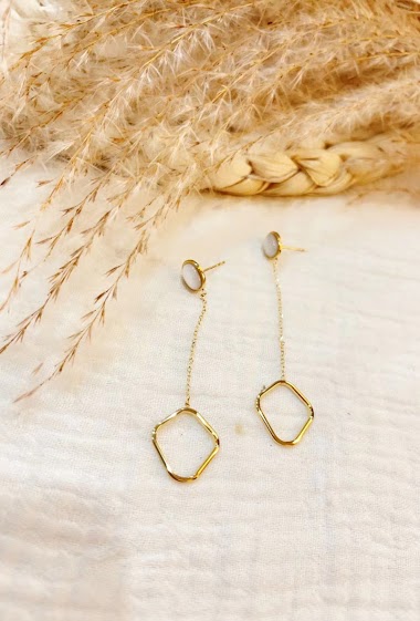 Wholesaler Lolilota - Earring nacre pendant