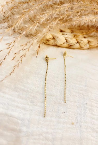 Wholesaler Lolilota - Earring pendant beads losange