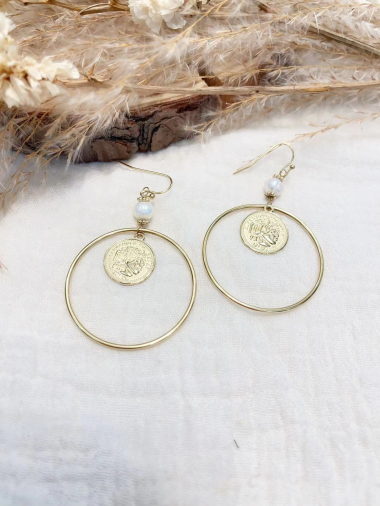 Wholesaler Lolilota - earring pendant circle piece