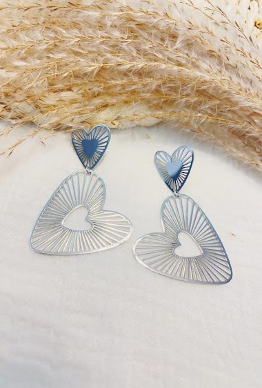 Wholesaler Lolilota - Earring pendant heart