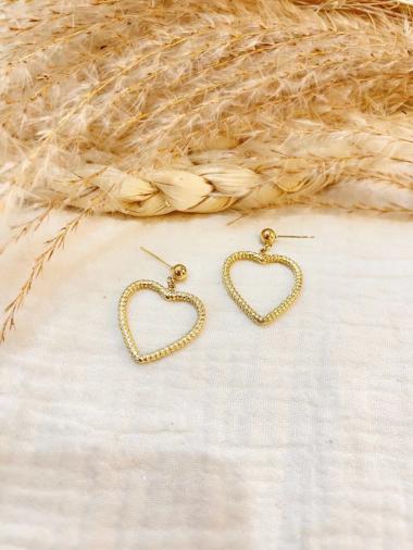Wholesaler Lolilota - heart pendant earring