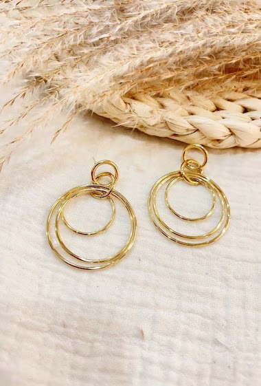Wholesaler Lolilota - Earring pendant multi circle