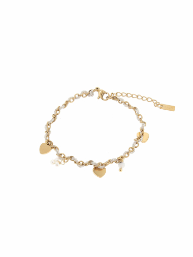 Wholesaler Lolilota - bracelet trinkets heart in stainless steel