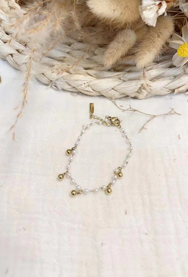Wholesaler Lolilota - Bracelet trinket pearly pearl