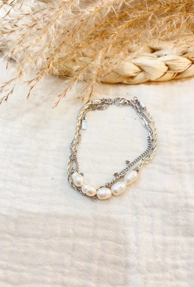 Großhändler Lolilota - Bracelet multi row pearl