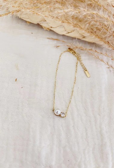 Großhändler Lolilota - Bracelet pearly pearl and strass