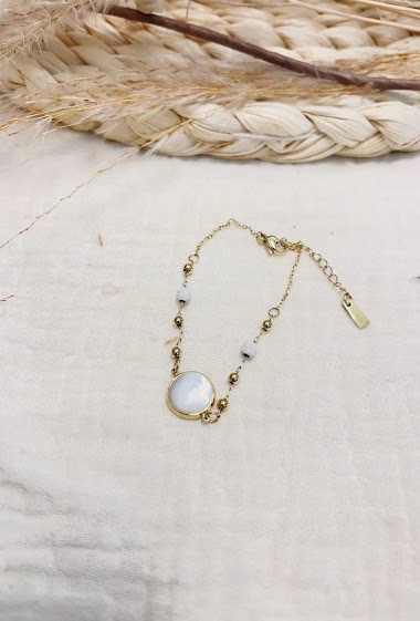 Großhändler Lolilota - Bracelet round mother of pearl beads