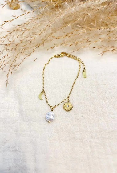 Großhändler Lolilota - Bracelet sun moon pearl