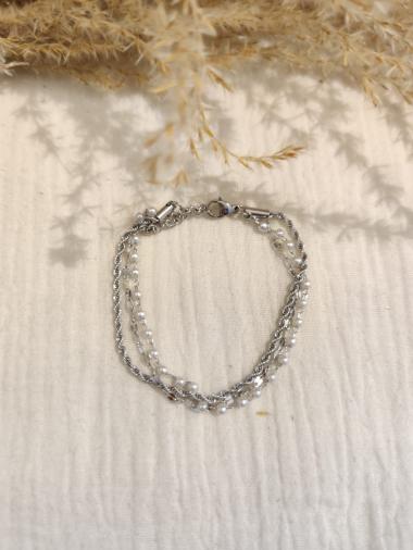 Grossiste Lolilota - bracelet tri-rang perles nacrees