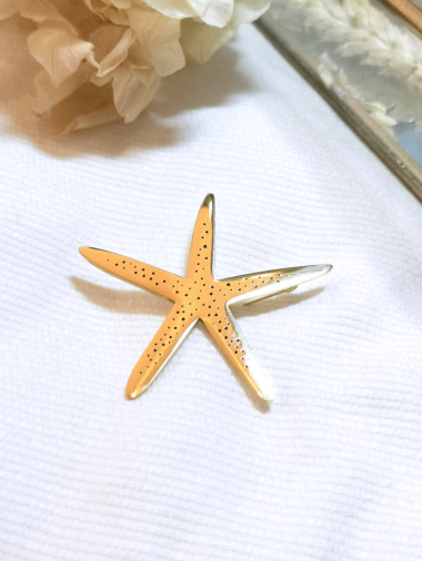 Wholesaler Lolilota - brooch starfish in stainless steel
