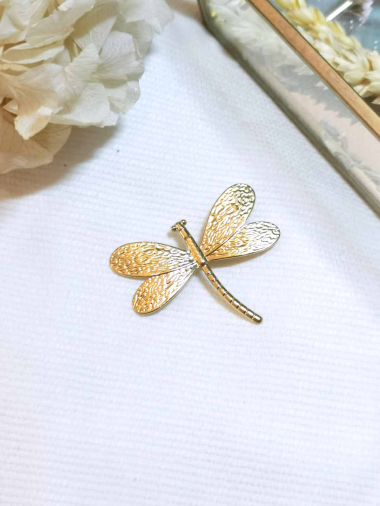 Wholesaler Lolilota - brooch dragonfly in stainless steel