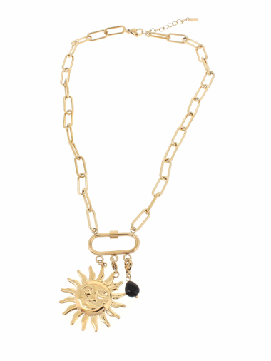 Wholesaler Lolilota - necklace trinkets sun in stainless steel