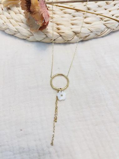 Großhändler Lolilota - Halskette mit Blumenkreis aus Perlmutt