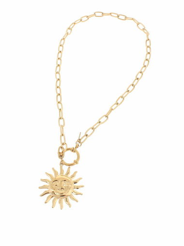 Wholesaler Lolilota - necklace chain sun in stainless steel