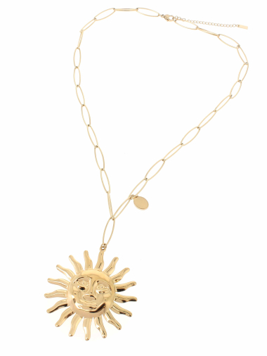 Wholesaler Lolilota - necklace chain sun in stainless steel