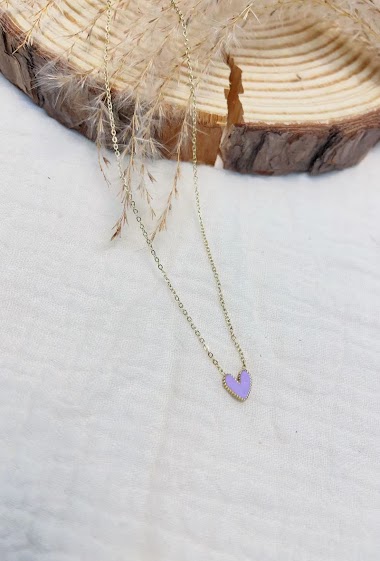 Wholesaler Lolilota - Necklace heart enamel