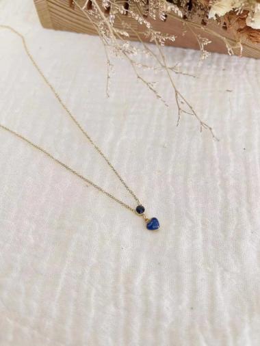 Wholesaler Lolilota - rhinestone enamel heart necklace