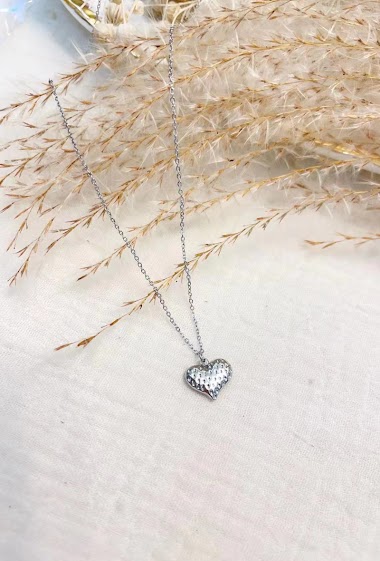 Wholesaler Lolilota - Necklace hammered heart