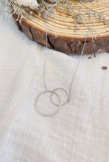 Großhändler Lolilota - NECKLACE DOUBLE CIRCLE INTERTWINED