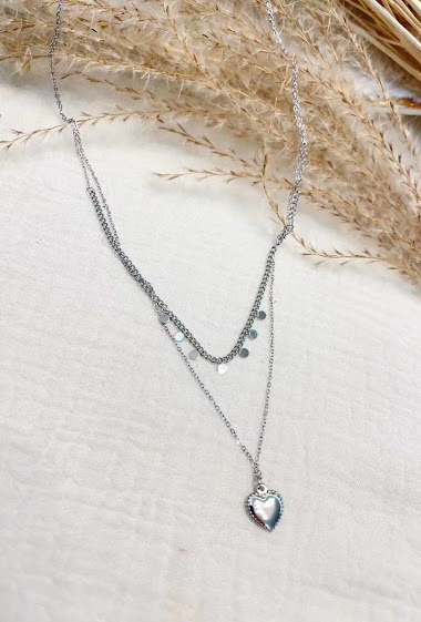 Großhändler Lolilota - Necklace double row heart