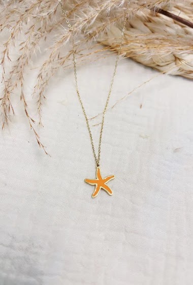 Großhändler Lolilota - Necklace starfish enamel