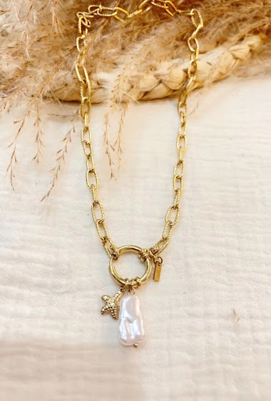 Mayorista Lolilota - Necklace starfish and pearly pearl