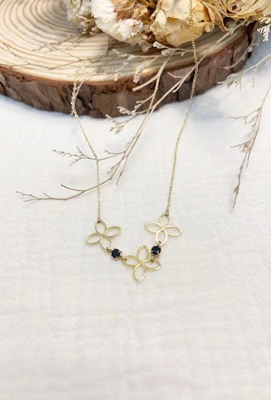 Großhändler Lolilota - Necklace flower strass