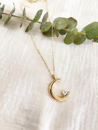 Wholesaler Lolilota - rhinestone moon necklace