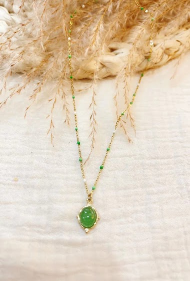Mayorista Lolilota - Necklace pendant stone and beads
