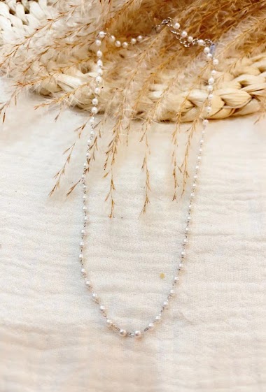 Wholesaler Lolilota - Necklace pearly pearl