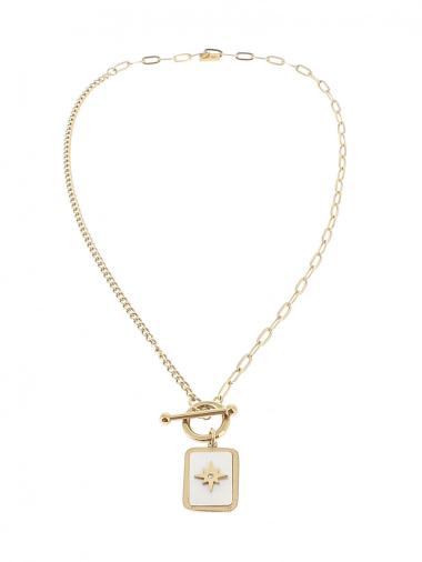 Großhändler Lolilota - Rechteckige Stern-Halskette aus Perlmutt