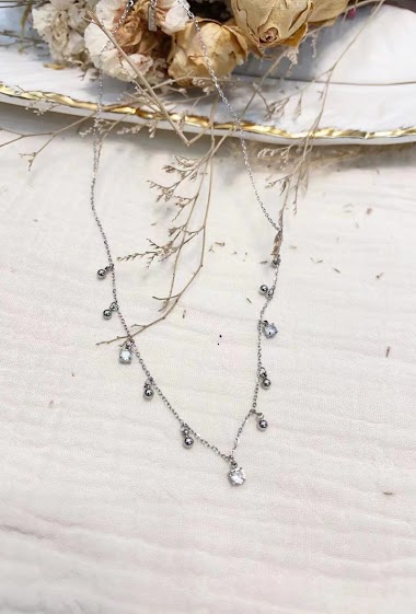 Großhändler Lolilota - Necklace strass and beads