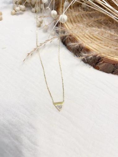 Mayorista Lolilota - collar de triángulo de diamantes de imitación