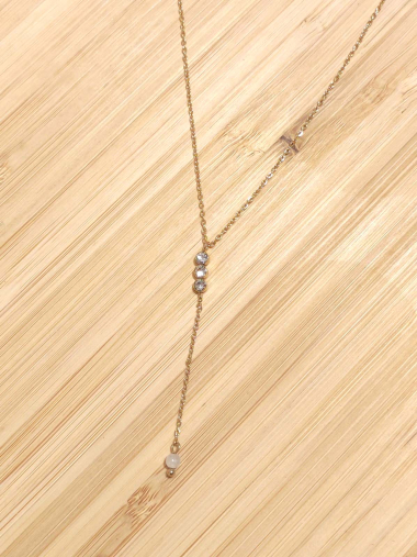 Wholesaler Lolilota - triple rhinestone Y necklace
