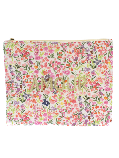 Wholesaler Lolilota - large cotton flower pouch “Amour”