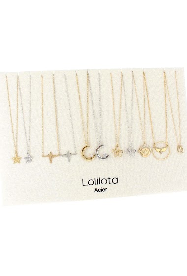 Grossiste Lolilota - Lot de 11 colliers + présentoir