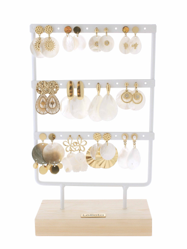 Wholesaler Lolilota - set of 12 earrings in stainless steel