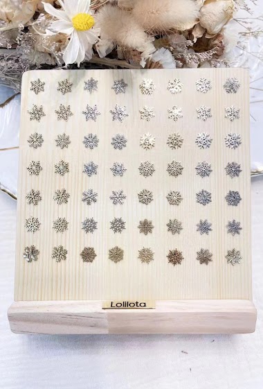 Großhändler Lolilota - Pack of 28 earring snowflake
