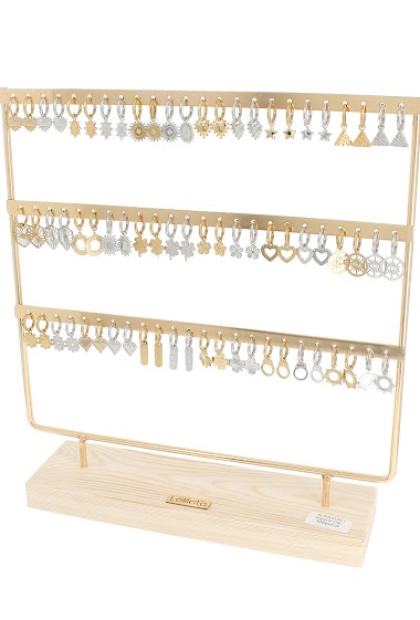 Wholesaler Lolilota - Set of 36 earrings mini hoop