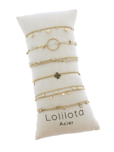 Großhändler Lolilota - Set mit 6 doppelt gewickelten Kreisarmbändern