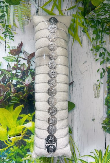 Grossiste Lolo & Yaya - 15pièces bracelets signe astrologique sur présentoir offert,  2,90€/pcs