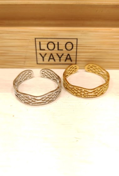 Grossiste Lolo & Yaya - 34100 Bague réglable en acier