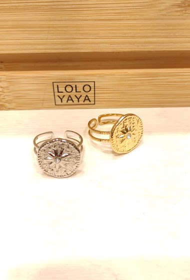 Grossiste Lolo & Yaya - 36876 Bague réglable en acier