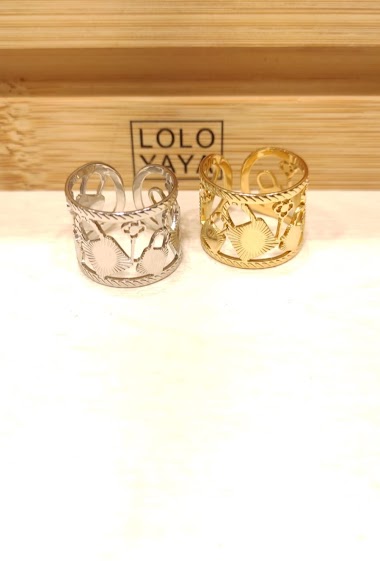 Grossiste Lolo & Yaya - 39416 Bague réglable en acier